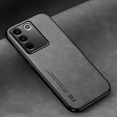 Funda Lujo Cuero Carcasa DY2 para Vivo V27 Pro 5G Gris