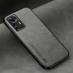 Funda Lujo Cuero Carcasa DY2 para Xiaomi Mi 12T 5G Gris