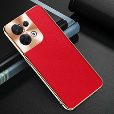 Funda Lujo Cuero Carcasa GS1 para Oppo Reno9 5G Rojo