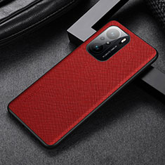 Funda Lujo Cuero Carcasa GS1 para Xiaomi Poco F3 5G Rojo