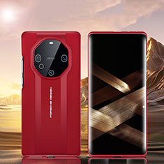 Funda Lujo Cuero Carcasa GS2 para Huawei Mate 60 Pro Rojo