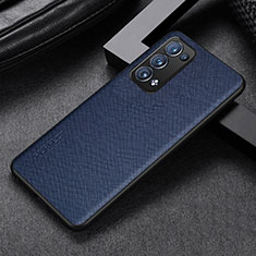 Funda Lujo Cuero Carcasa GS2 para Oppo Reno6 Pro 5G Azul