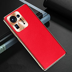 Funda Lujo Cuero Carcasa GS2 para Xiaomi Mi Mix 4 5G Rojo