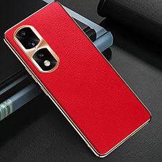 Funda Lujo Cuero Carcasa GS3 para Huawei Honor 90 Pro 5G Rojo