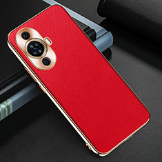 Funda Lujo Cuero Carcasa GS3 para Huawei Nova 11 Pro Rojo