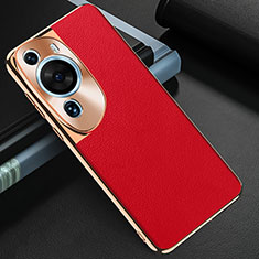 Funda Lujo Cuero Carcasa GS3 para Huawei P60 Art Rojo