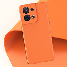 Funda Lujo Cuero Carcasa GS3 para Oppo Reno8 5G Naranja