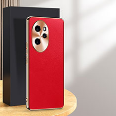 Funda Lujo Cuero Carcasa GS4 para Huawei Honor 100 Pro 5G Rojo