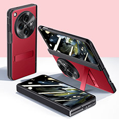 Funda Lujo Cuero Carcasa GS6 para OnePlus Open 5G Rojo