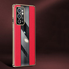 Funda Lujo Cuero Carcasa JB1 para OnePlus 9RT 5G Rojo