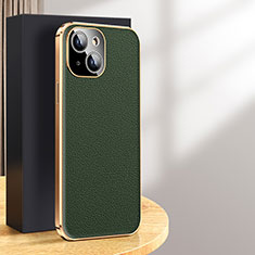 Funda Lujo Cuero Carcasa JB2 para Apple iPhone 14 Plus Verde