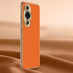 Funda Lujo Cuero Carcasa JB2 para Huawei Nova 11 Pro Naranja