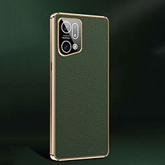 Funda Lujo Cuero Carcasa JB2 para Oppo Find X5 5G Verde