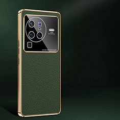 Funda Lujo Cuero Carcasa JB2 para Vivo X80 Pro 5G Verde