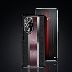 Funda Lujo Cuero Carcasa JB6 para Huawei Honor 80 5G Negro