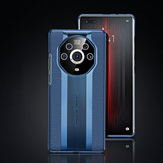 Funda Lujo Cuero Carcasa JB6 para Huawei Honor Magic3 Pro+ Plus 5G Azul