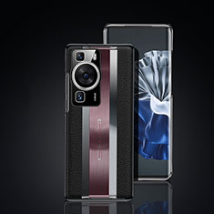 Funda Lujo Cuero Carcasa JB6 para Huawei P60 Pro Negro