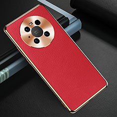 Funda Lujo Cuero Carcasa K03 para Huawei Mate 40E Pro 4G Rojo