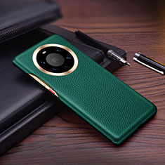 Funda Lujo Cuero Carcasa L01 para Huawei Mate 40 Pro+ Plus Verde