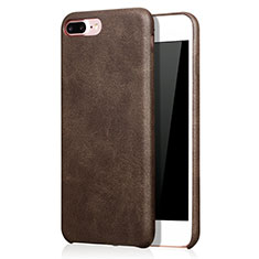 Funda Lujo Cuero Carcasa L02 para Apple iPhone 8 Plus Marron