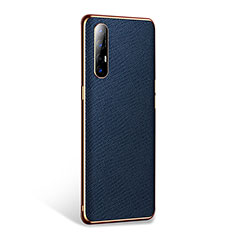 Funda Lujo Cuero Carcasa L02 para Oppo Find X2 Neo Azul