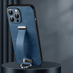 Funda Lujo Cuero Carcasa LD1 para Apple iPhone 14 Pro Max Azul