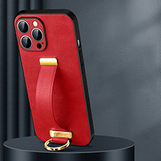 Funda Lujo Cuero Carcasa LD1 para Apple iPhone 14 Pro Max Rojo