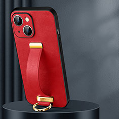 Funda Lujo Cuero Carcasa LD1 para Apple iPhone 14 Rojo