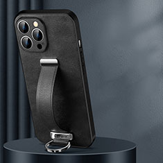 Funda Lujo Cuero Carcasa LD1 para Apple iPhone 15 Pro Max Negro