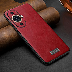 Funda Lujo Cuero Carcasa LD1 para Huawei Nova 11 Pro Rojo