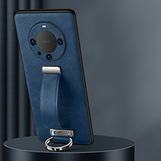 Funda Lujo Cuero Carcasa LD2 para Huawei Mate 60 Azul