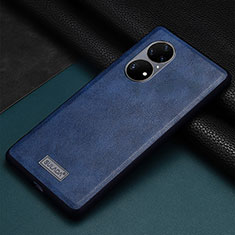 Funda Lujo Cuero Carcasa LD2 para Huawei P50 Pro Azul
