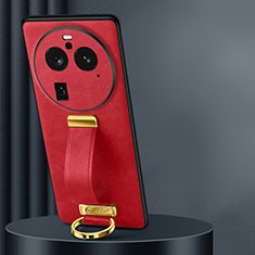 Funda Lujo Cuero Carcasa LD2 para Oppo Find X6 Pro 5G Rojo