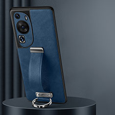 Funda Lujo Cuero Carcasa LD3 para Huawei P60 Art Azul