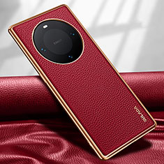 Funda Lujo Cuero Carcasa LD4 para Huawei Mate 60 Pro+ Plus Rojo