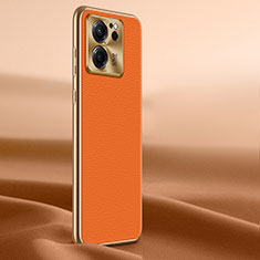 Funda Lujo Cuero Carcasa LF1 para Xiaomi Mi 13T 5G Naranja