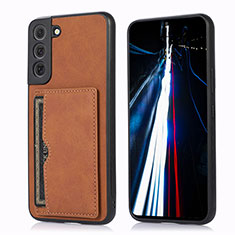 Funda Lujo Cuero Carcasa M03T para Samsung Galaxy S22 5G Marron