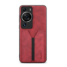 Funda Lujo Cuero Carcasa MT1 para Huawei P60 Pro Rojo
