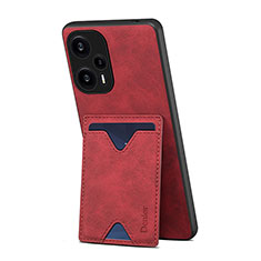 Funda Lujo Cuero Carcasa MT1 para Xiaomi Poco F5 5G Rojo