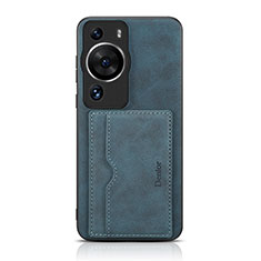 Funda Lujo Cuero Carcasa MT2 para Huawei P60 Azul