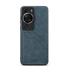 Funda Lujo Cuero Carcasa MT3 para Huawei P60 Pro Azul