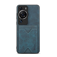 Funda Lujo Cuero Carcasa MT4 para Huawei P60 Pro Azul
