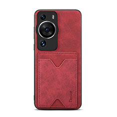 Funda Lujo Cuero Carcasa MT4 para Huawei P60 Pro Rojo