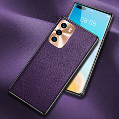 Funda Lujo Cuero Carcasa N03 para Huawei P40 Morado