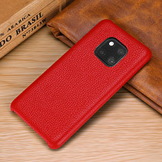 Funda Lujo Cuero Carcasa P01 para Huawei Mate 20 Pro Rojo