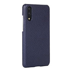 Funda Lujo Cuero Carcasa P01 para Huawei P20 Azul