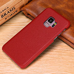 Funda Lujo Cuero Carcasa P01 para Samsung Galaxy S9 Plus Rojo