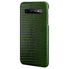 Funda Lujo Cuero Carcasa P02 para Samsung Galaxy S10 Plus Verde