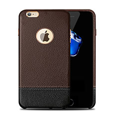 Funda Lujo Cuero Carcasa para Apple iPhone 6 Marron