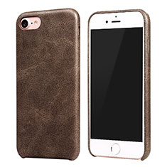 Funda Lujo Cuero Carcasa para Apple iPhone 7 Marron